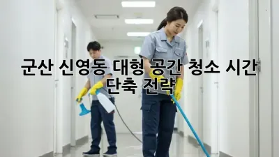 군산 신영동 대형 공간 청소, 시간 단축 전략!